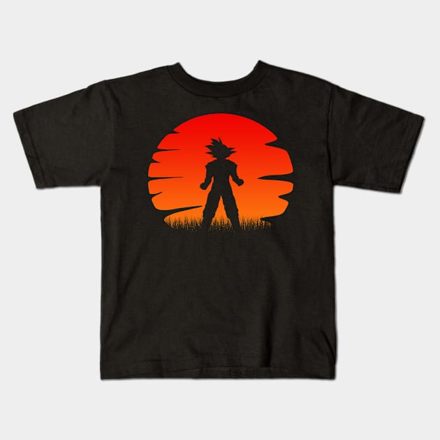 The Sunset of Super Saiyan Kids T-Shirt by presentees